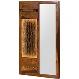MASSIVMOEBEL24.DE Wandgarderobe Toronto Lux 88 x 148 x 18 cm Walnuss
