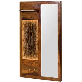 MASSIVMOEBEL24.DE Wandgarderobe Toronto Lux 88 x 148 x 18 cm Walnuss
