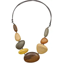 Lange Kette "Wood", Damen, Gr. one size, Holz, braun, COLLEZIONE ALESSANDRO, Basic, Halsketten, aus Holzperlen in verschiedenen Farben und Formen