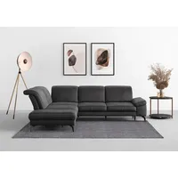 sit&more Ecksofa SIT & MORE "Cabana L-Form", grau, B:303cm H:84cm T:244cm, 100% Polyester, Sofas, Ecksofa, Ottomane, wahlweise mit Sitztiefen-,Armlehnen- und Kopfteilfunktion