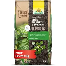 NEUDORFF NeudoHum Grünpflanzen und Palmenerde 20 Liter - Torffreie Bio Erde für Palmen vorgedüngt - Monstera Erde ohne Torf fördert gesunde Zimmerpflanzen und grüne Blätter