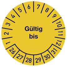 Dreifke Dreifke® Prüfplakette Gültig bis 2026 - 2031, Dokumentenfolie, Ø 25 mm, 10 Stück/Bogen