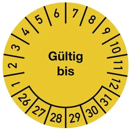 Dreifke Dreifke® Prüfplakette Gültig bis 2026 - 2031, Dokumentenfolie, Ø 25 mm, 10 Stück/Bogen