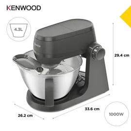 Kenwood Multi Tasker KHC30.050GY Grau inkl. Küchenmaschine + Mixer