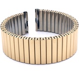 Rowi 20mm Gold Fixoflex S Zugband L316 Edelstahl Uhrenband Made in Germany origanalverpackt