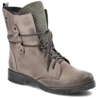 Graue Stiefeletten Maciejka Damen Lederschuhe, 36