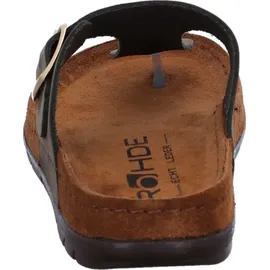ROHDE Damen Zehentrenner Pantolette Leder Rodigo-D 5860, Größe:38 EU, Farbe:Grün