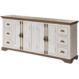 Massivmoebel24 Sideboard 200 x 90 x 45 cm Weiß