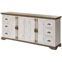 Massivmoebel24 Sideboard 200 x 90 x 45 cm Weiß