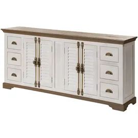 Massivmoebel24 Sideboard 200 x 90 x 45 cm Weiß