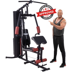 Miweba Sports 50in1-Kraftstation MK500 Pro, Fitnessstation mit ca. 60 kg Seilzug, Butterfly, Zugturm