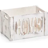 Hti-Living Aufbewahrungsbox Home Schabby Look 30 x 20 x 18 cm 1-tlg. weiß