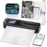 Phomemo M832D Thermodrucker A4, Touchscreen Mobiler Drucker für Zuhause & Büro, 300 DPI Thermodrucker Kompatibel mit Android und iOS, Handy & Laptop, drahtlose Drucker für Geschäftsreisen, Schule
