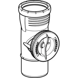 Geberit GE Silent-Pro Reinigungsstück d75 90Gr mit runder Serviceöffnung
