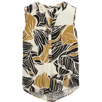 Tom Tailor Damen Blusentop mit Muster, beige, Gemustert, Gr.