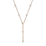 Elli Y-Kette 925 Silber mit Kristallen von Swarovski rosa