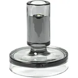 Broste Copenhagen Petra Kerzenständer Glas Smoke Grey 10cm