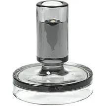 Broste Copenhagen Petra Kerzenständer Glas Smoke Grey 10cm