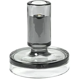 Broste Copenhagen Petra Kerzenständer Glas Smoke Grey 10cm
