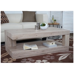Couchtisch MCS-A32, Wohnzimmertisch, 3D-Struktur 40x110x60cm ~ sanremo Eicheoptik