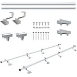 NuaSol Photovoltaik Ziegeldach Montageset | Befestigung Solarmodul Halterung mit Dachhaken | Solarpanel Halterung mit Endklemme & Mittelklemme 35 mm