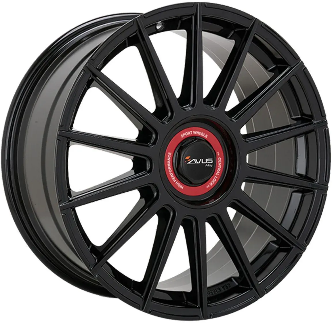 AVUS RACING AC-M09 black cap rosso 8.0Jx18 5x112/120 ET30