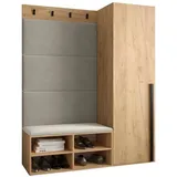 ABIKS MÖBEL Garderoben-Set MIRO Set 6, Garderobe mit gepolsterten Paneelen, Modern Design