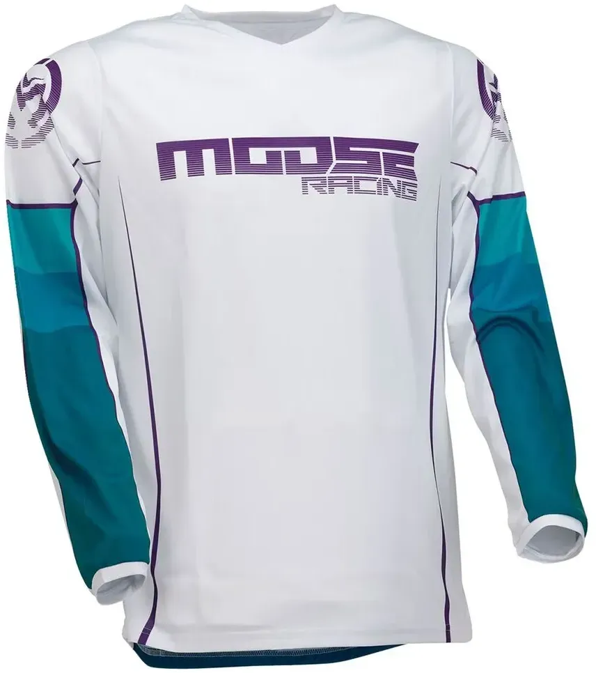 Moose Soft-goods Qualifier Langarm-trikot - Blue / White - 5XL