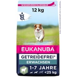 Eukanuba Hundefutter getreidefrei mit Lamm für kleine und mittelgroße Rassen - Trockenfutter für ausgewachsene Hunde, 12 kg