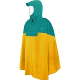 normani Regenponcho Regenponcho Sohra Wasserdichter Fahrradponcho mit Kapuze und Sichtfenster braun|gelb L/XL