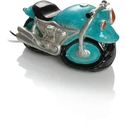 Booster Cast Stone Table Lamp Motorbike Motorrad Tischleuchte, blau