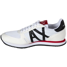 Giorgio Armani AX Armani Exchange Herren Sneaker Turnschuh, Optisches Weiß - Schwarz, 46 EU