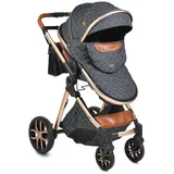 Moni Kinderwagen Alma Sportsitz Tragetasche umbaubar Wickeltasche Sitz umkehrbar schwarz