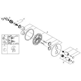 Grohe Grohtherm Special Thermostat-Wannenbatterie Unterputz