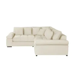 bobb Ecksofa  Hella , creme , Maße (cm): B: 284 H: 96 T: 284.0