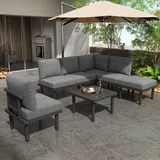 stilvora Gartenlounge-Set 6-tlg. Grau