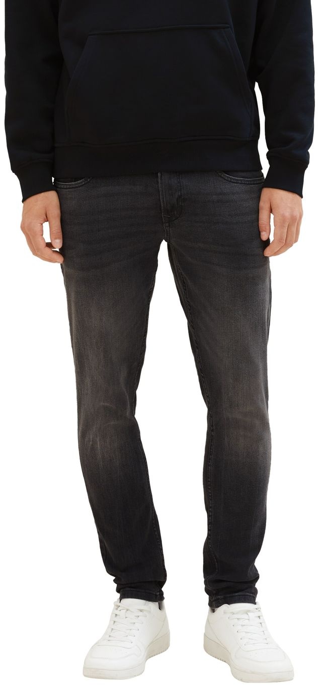 Tom Tailor Denim Herren Jeans Culver Skinny Fit Used Grau Normaler Bund Reißverschluss W 31 L 34