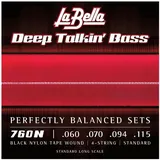 LA BELLA 760N Black Nylon Bass, 060/110, schwarz