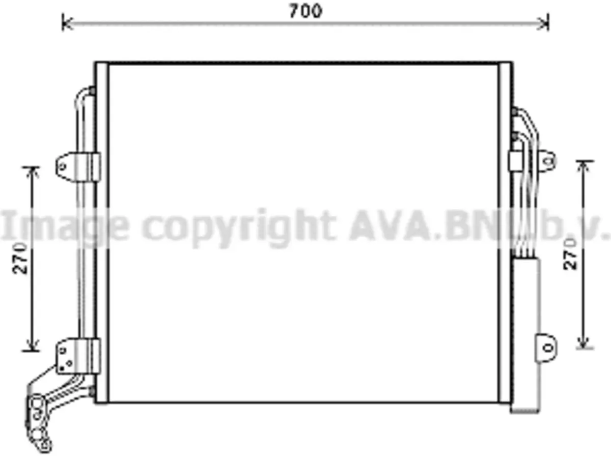 Condensatore, impianto di climatizzazione AVA COOLING VNA5324D AVA