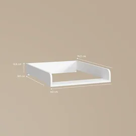 livinity® Wickelaufsatz, Paolina, Weiß, 60 x 12.6 cm