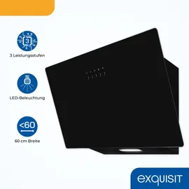 Exquisit KFD60-020 Wandhaube 59,8 cm Schwarz