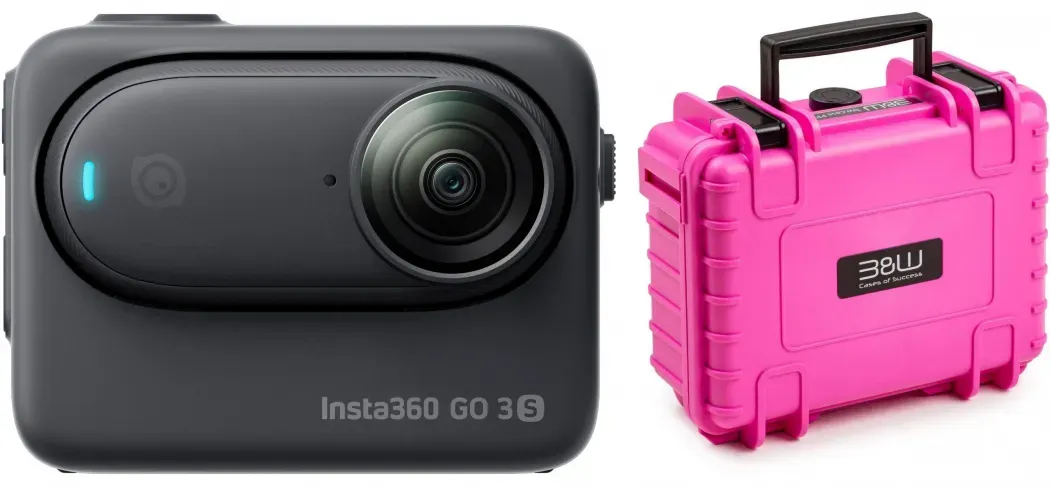 INSTA360 GO 3S 128GB Black + B&W Case Typ 500 pink