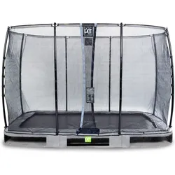 EXIT Elegant Inground-Trampolin 214x366cm mit Economy Sicherheitsnetz - grau EINHEITSGRÖSSE