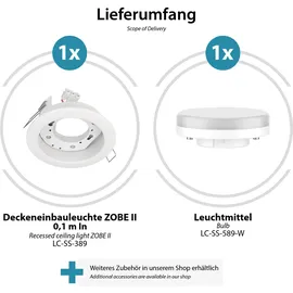 ledscom.de Zobe II 2er Pack rund weiß matt