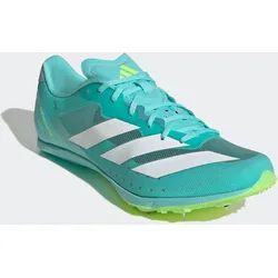 Laufschuh ADIDAS PERFORMANCE "ADIZERO DISTANCESTAR SPIKE", Gr. 39, flash aqua, cloud weiß, lucid lemon, Synthetik, Textil, sportlich, Schuhe, Spike-Schuh für die Laufbahn