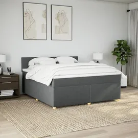 vidaXL Boxspringbett 180 x 200 cm Dunkelgrau