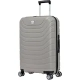 Probeetle by Eminent Koffer Voyager XXI Erweiterbar 68cm 70/77L Hartschalenkoffer M Extra Stark Polypropylen 4 Doppelrollen Grau