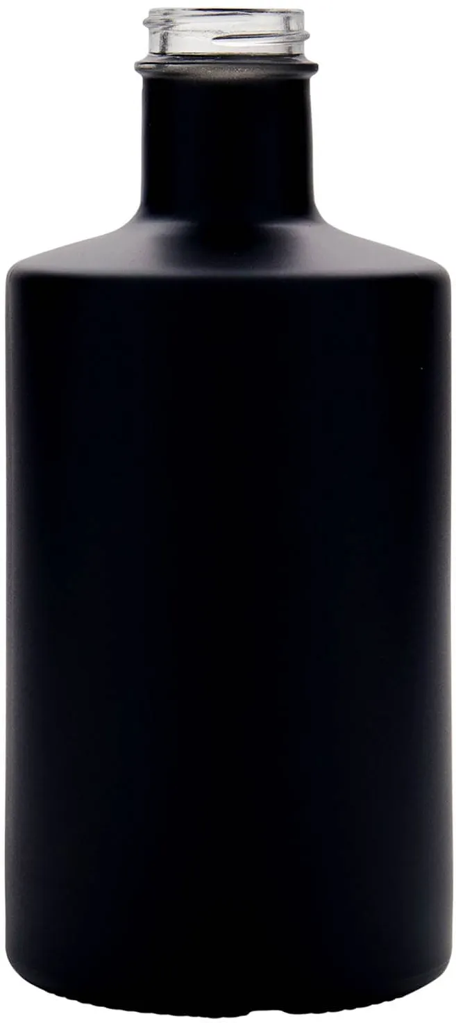 500 ml Bottiglia di vetro 'Caroline', nero, imboccatura: GPI 33