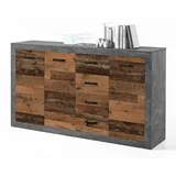 Bega Sideboard Kommode INDIANA 3 Front Old Wood Vintage und Betonoptik - 2 Jahre Gewährleistung - mind. 14 Tage Rückgaberecht