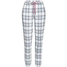 VIVANCE Pyjamahose kariert grau/rosa 40/42